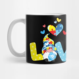 Gnome Love Puzzle Heart Mug